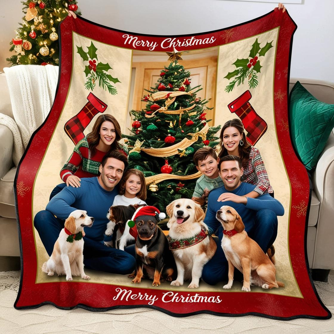 Custom Holiday Theme Blanket