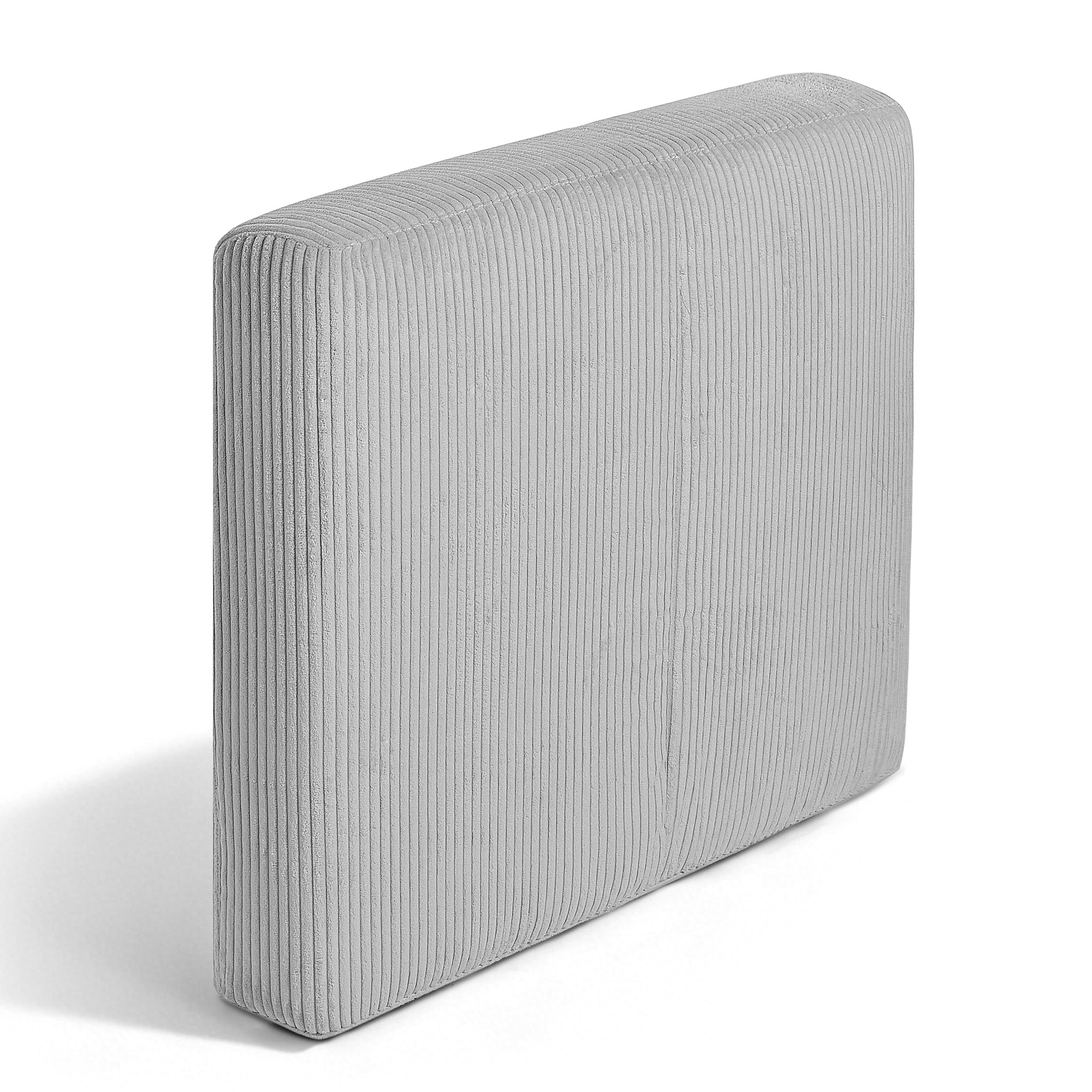 Dove Grey Corduroy Modern Box Backrest Cover（only cover）