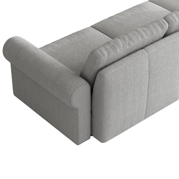 Modular Sectional Sofa - Rounded Arm, Storage Seat, Slim-Profile Backrest - 29.5" W x 27.5" D Per Seat