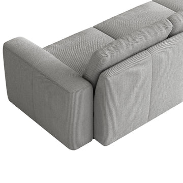 Modular Sectional Sofa - Wide Block Arm, Standard Seat, Slim-Profile Backrest - 29.5" W x 27.5" D Per Seat