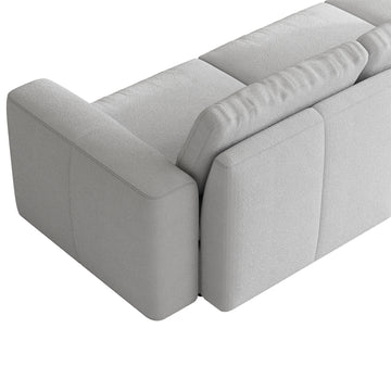 Modular Sectional Sofa - Wide Block Arm, Standard Seat, Slim-Profile Backrest - 29.5" W x 27.5" D Per Seat