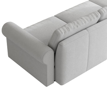 Modular Sectional Sofa - Rounded Arm, Storage Seat, Slim-Profile Backrest - 29.5" W x 27.5" D Per Seat