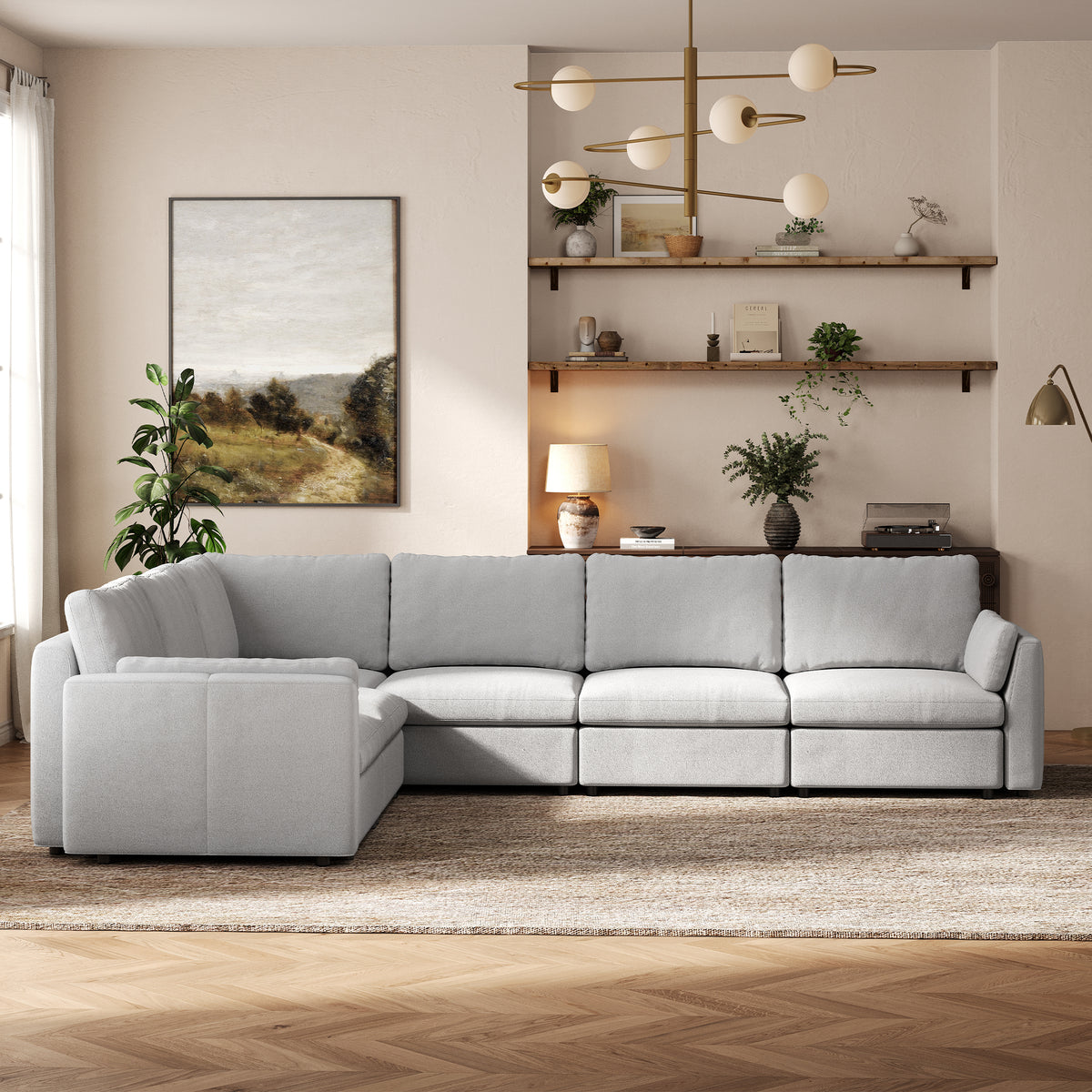 Modular Sectional Sofa - Slim-Profile Arm, Standard Seat, Slim-Profile Backrest - 29.5" W x 27.5" D Per Seat