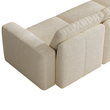 Modular Sectional Sofa - Wide Block Arm, Standard Seat, Slim-Profile Backrest - 29.5" W x 27.5" D Per Seat
