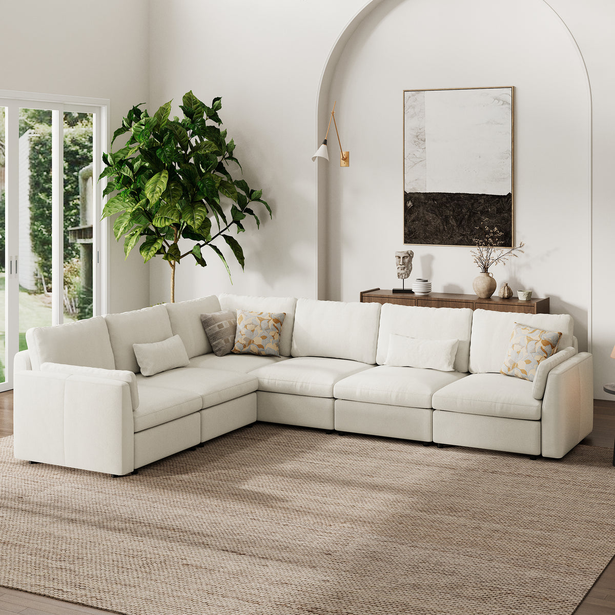 Modular Sectional Sofa - Slim-Profile Arm, Standard Seat, Slim-Profile Backrest - 29.5" W x 27.5" D Per Seat