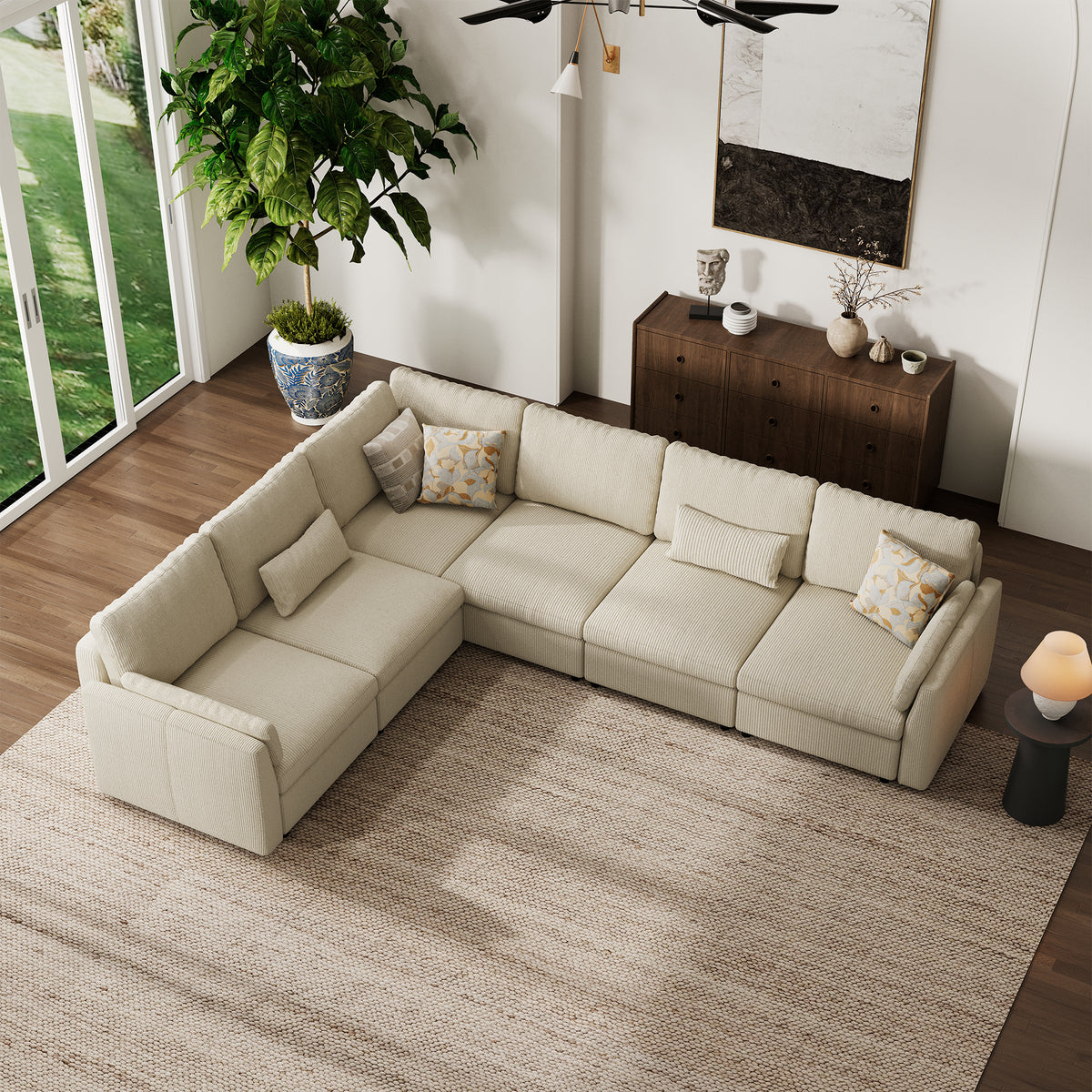 Modular Sectional Sofa - Slim-Profile Arm, Standard Seat, Slim-Profile Backrest - 29.5" W x 27.5" D Per Seat