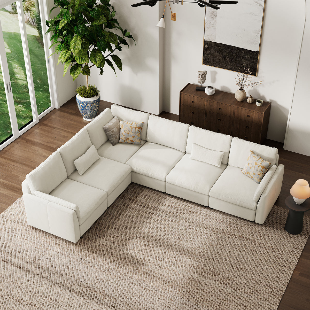 Modular Sectional Sofa - Slim-Profile Arm, Standard Seat, Slim-Profile Backrest - 29.5" W x 27.5" D Per Seat