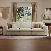 Modular Sectional Sofa - Wide Block Arm, Storage Seat, Box Backrest - 29.5" W x 27.5" D Per Seat