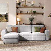 Modular Sectional Sofa - Wide Block Arm, Standard Seat, Slim-Profile Backrest - 29.5" W x 27.5" D Per Seat