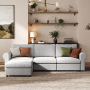 Modular Sectional Sofa - Rounded Arm, Storage Seat, Slim-Profile Backrest - 29.5" W x 27.5" D Per Seat
