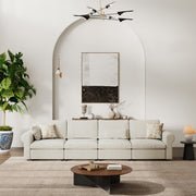 Modular Sectional Sofa - Rounded Arm, Standard Seat, Slim-Profile Backrest - 29.5" W x 27.5" D Per Seat