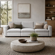 3-Seater Modular Sofa in Dove Grey Chenille - 35" W x 22" D Per Seat