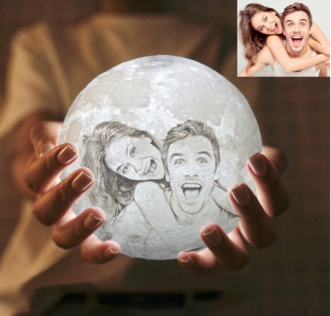 Custom 3D Photo Moon Lamp