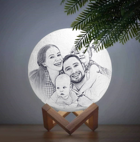 Custom 3D Photo Moon Lamp