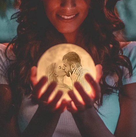 Custom 3D Photo Moon Lamp