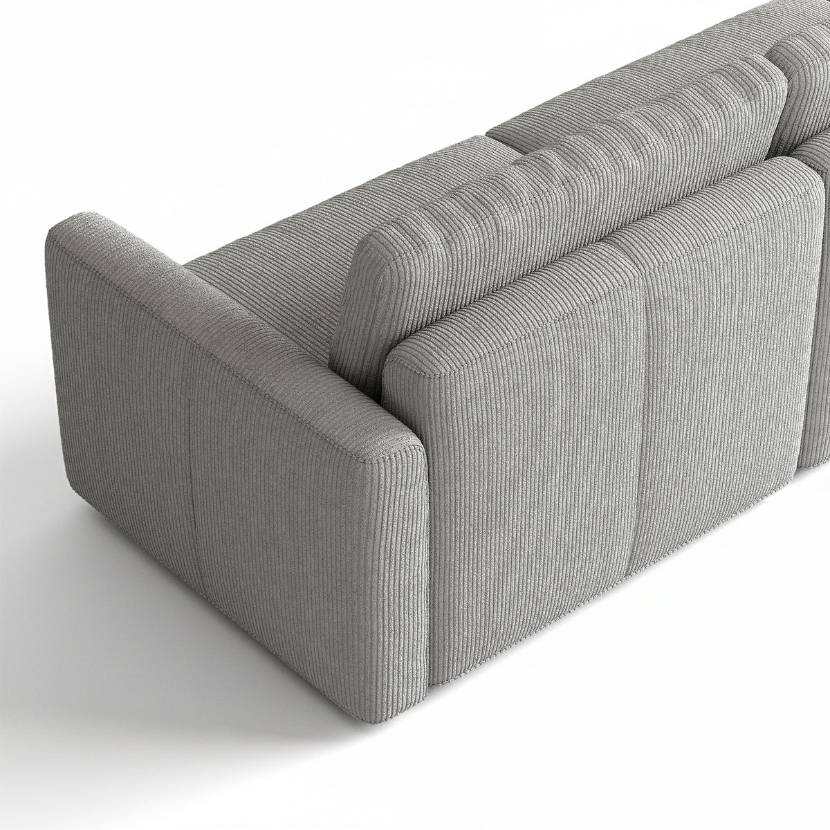 Modular Sectional Sofa - Box Arm, Storage Seat, Box Backrest - 35" W x 22" D Per Seat
