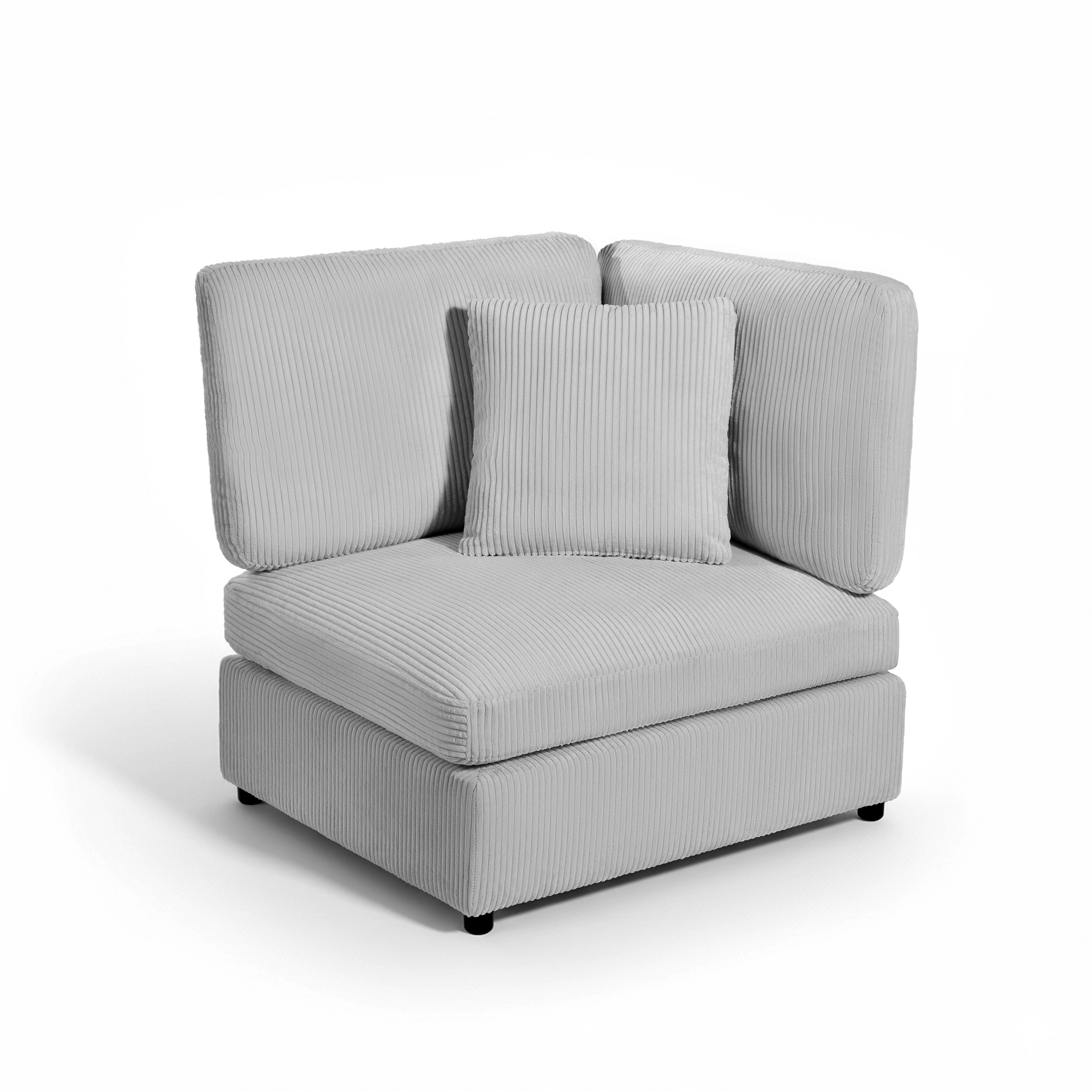 Standard Corner Module With Dove Grey Corduroy Cover（Only Cover）